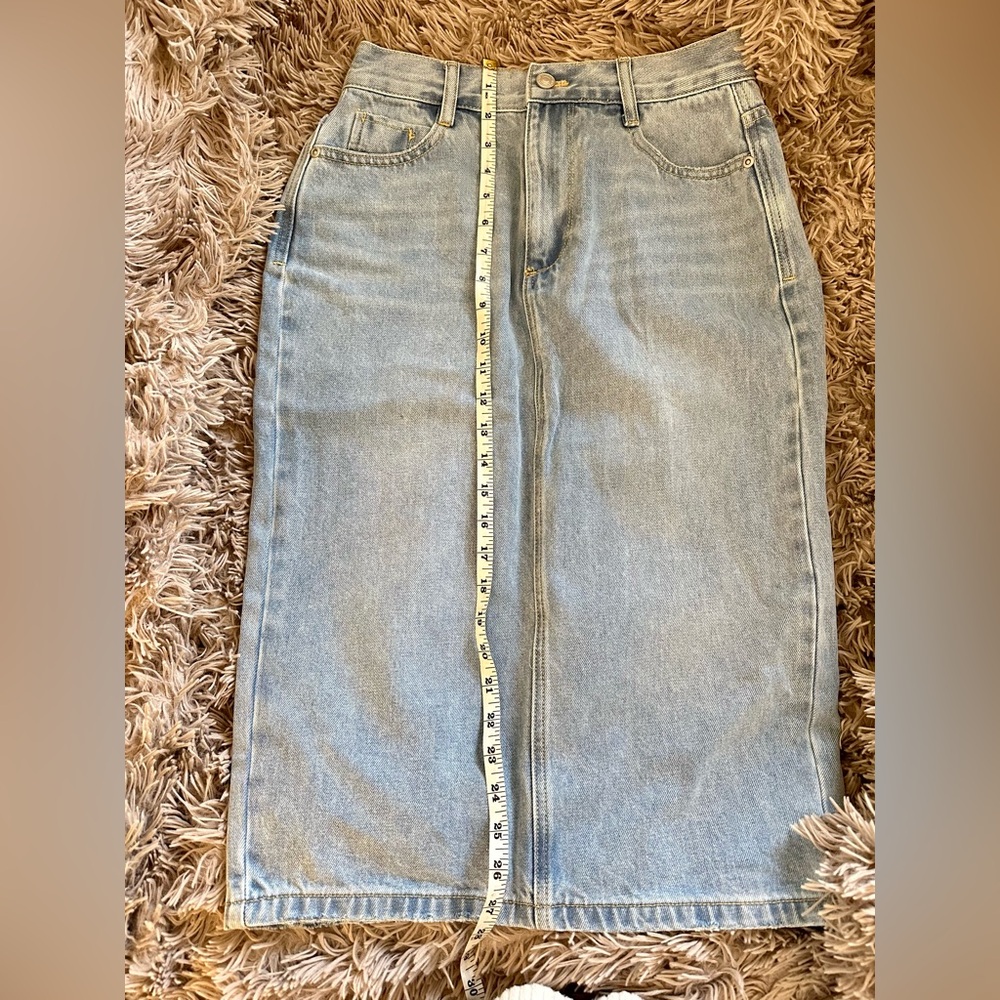 GREY LAB Light Blue Denim Skirt - Picture 6 of 8